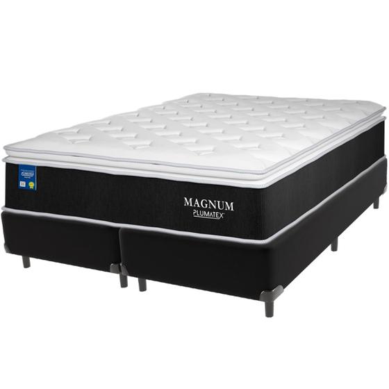 Imagem de Cama Box e Colchão Magnum Molas Ensacadas Queen Plumatex