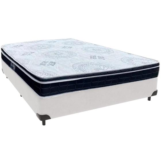 Cama Box e Colchão Orthosono D33 Com Euro Pillow Casal Anjos Imagem de Cama Box e Colchão Orthosono D33 Com Euro Pillow Casal Anjos