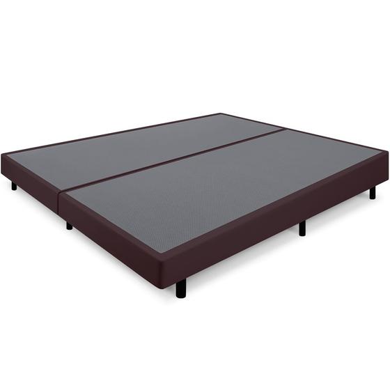 Imagem de Cama Box King Anti Refluxo Marrom Inclinada 193x203cm BF Colchões