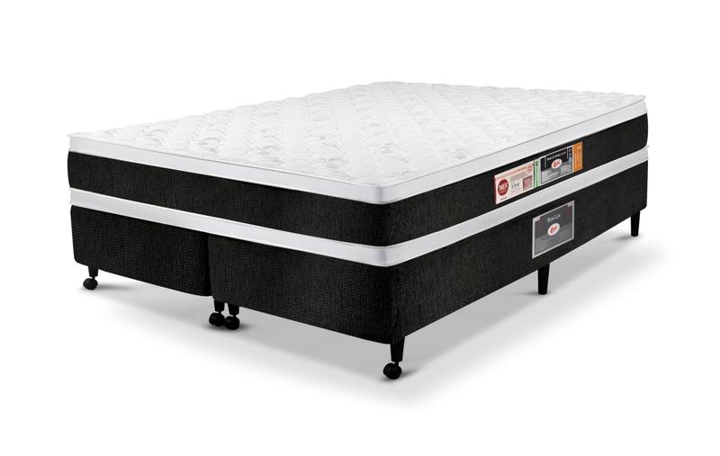 Imagem de Cama Box King Castor Black e White Air Double Face D45 193x203x54 + Box Castor