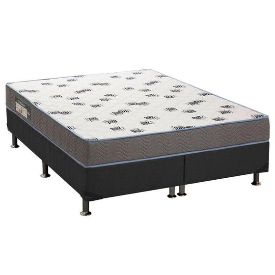 Imagem de Cama Box King: Colchão Espuma D33 Ortobom  Light Saúde + Base CRC Suede Cinza(186x198)