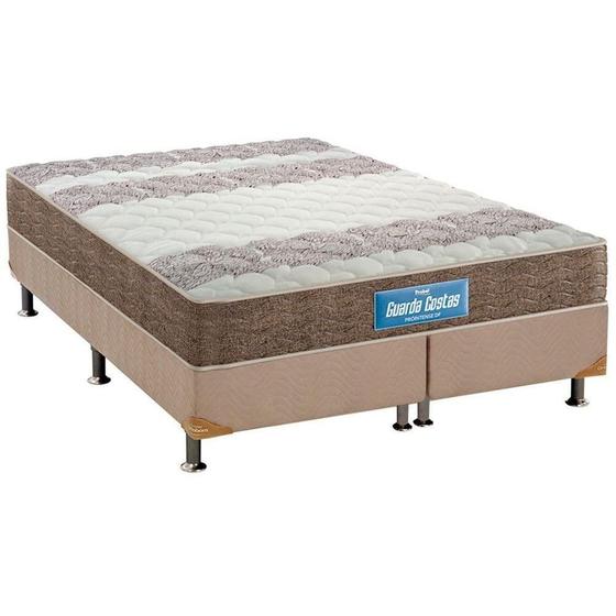 Imagem de Cama Box King: Colchão Espuma D33 Probel /EP Anatômico Guarda Costas Plus + Base CRC Suede Clean(193x203)