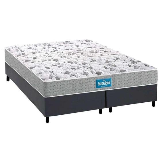Imagem de Cama Box King: Colchão Espuma D45 Probel Anatômico Guarda Costas Próextreme Plus + Base CRC Courano Gray (193x203)