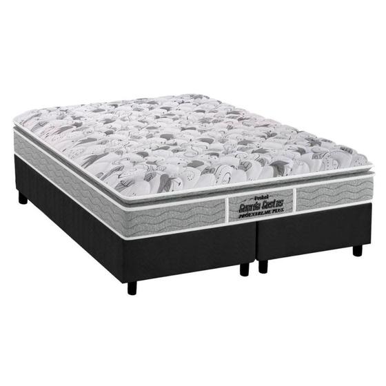 Imagem de Cama Box King: Colchão Espuma Probel D45/EP Guarda Costas Próextreme Plus + Base CRC Suede Gray(193x203)