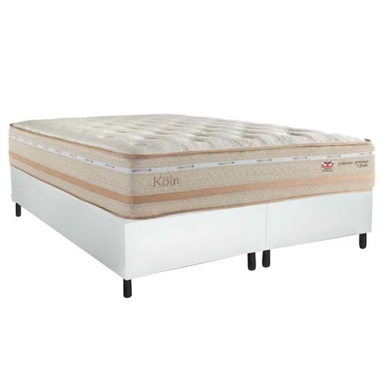 Imagem de Cama Box King + Colchão Herval Koln Molas Maxspring 193x203x73