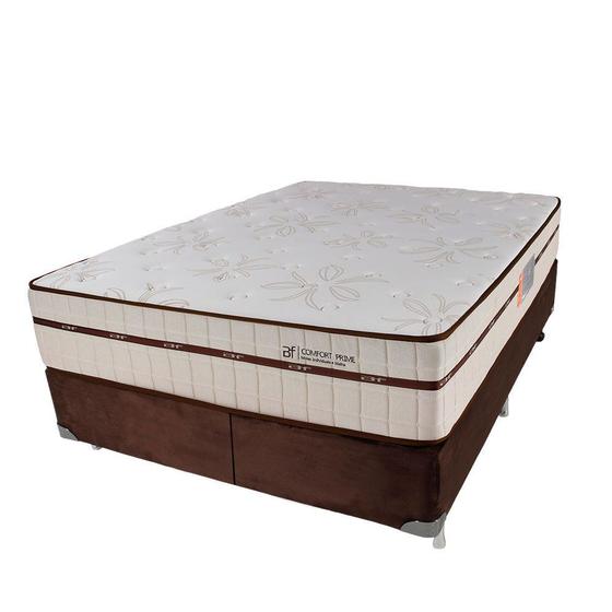 Imagem de Cama Box King Colchão Molas Ensacadas com Espuma Premium D33 BF Colchões 193x203x64cm