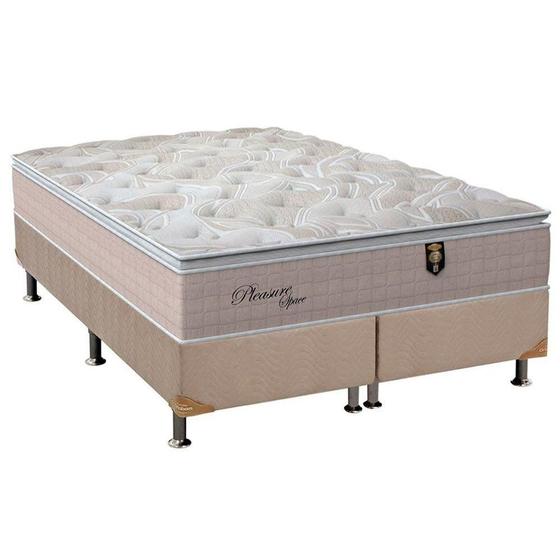 Imagem de Cama Box King: Colchão Molas Ensacadas Orthoflex MasterPocket  Pleasure + Base CRC Suede Clean(193x203)