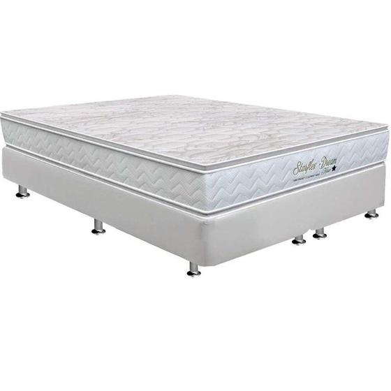 Imagem de Cama Box King: Colchão Molas MasterPocket Ensacadas Orthoflex   Starflex Dream New + Base CRC Courano White(193x203)