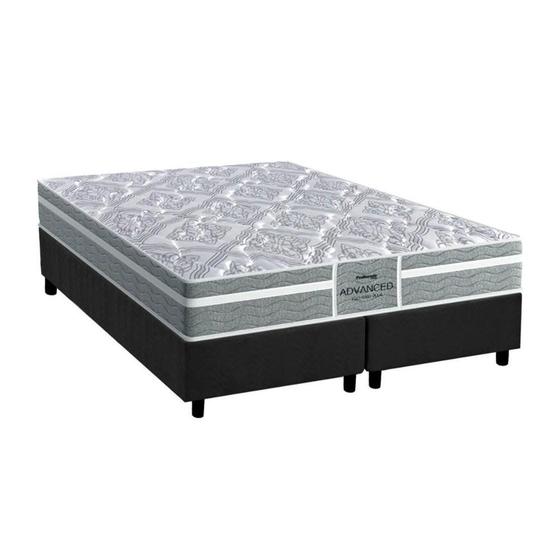 Imagem de Cama Box King: Colchão Ortopédico Probel D28/EP Advanced Tech1000 Plus + Base CRC Suede Gray(193x203)