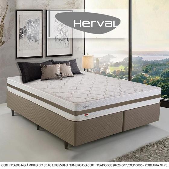 Imagem de Cama Box King Herval Amsterdã, Molas Ensacadas 193 cm