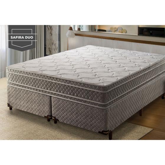 Cama Box King Safira Duo 203x193 Umaflex Alos Camas Box