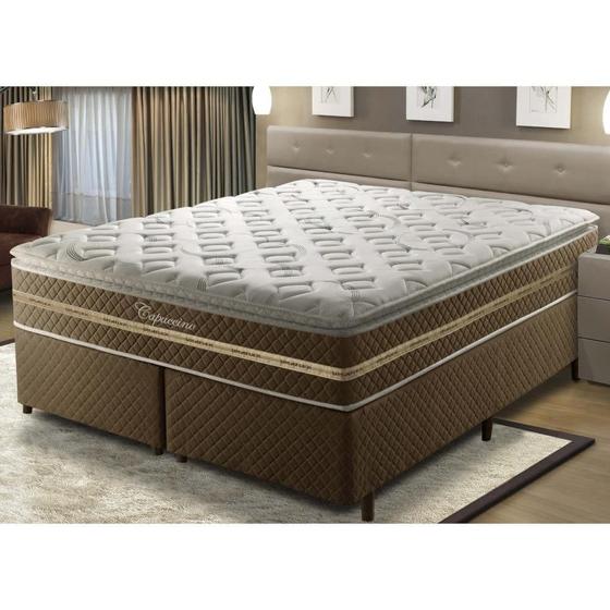 Imagem de Cama Box King Umaflex Capuccino com Molas Ensacadas Marrom