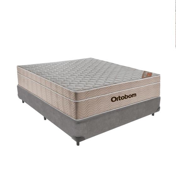 Imagem de Cama Box Molas Ensacadas Casal Colchão Airtech Ortobom