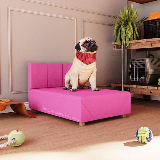 Imagem de Cama Box Pet Dog Porte Menor 60 cm Nicole -  Cor: Rosa - Lojas K7 Móveis