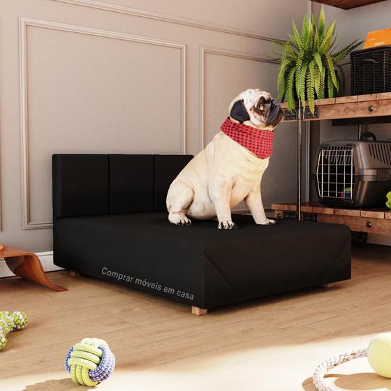 Imagem de Cama Box Pets Dog Porte Maior 80 cm Bob cor Preto - JM Casa dos Móveis