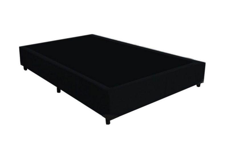 Imagem de Cama Box Premium Tecido Sintético Preto Solteiro 0,88 x 1,88 x 0,37