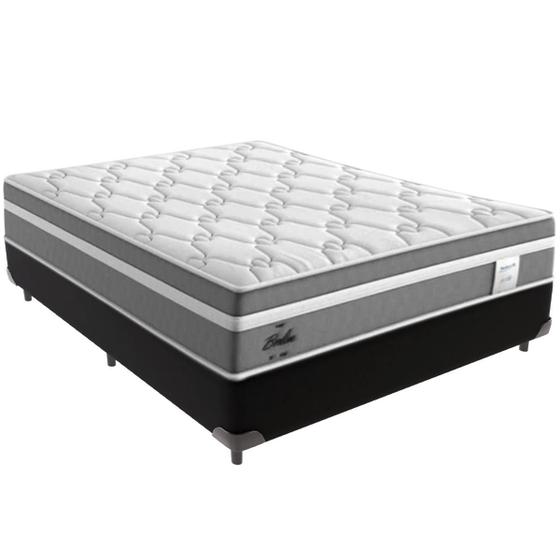 Imagem de Cama Box Preto e Colchão Berlim Molas Ensacadas Casal Probel