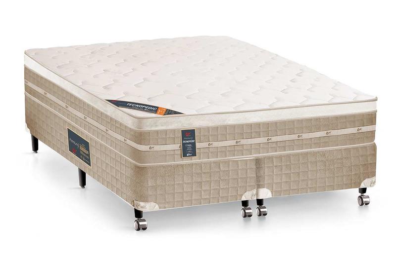 Imagem de Cama Box Queen Castor Premium Tecnopedic 158x198x57 + Box Castor