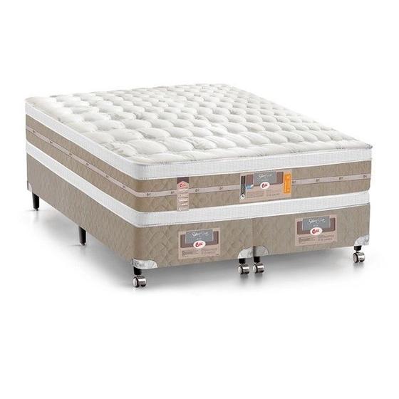 Imagem de Cama Box Queen Castor Silver Star Air Double Face Pocket 158x198x61 + Box Castor Bege