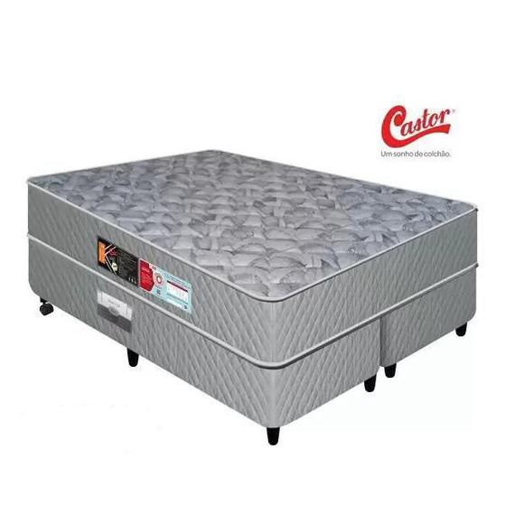 Imagem de Cama Box Queen Castor Sleep Max D33 158x198x52+ Box Castor Cinza