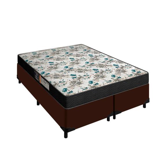 Imagem de Cama Box Queen Colchão 20 de Altura Veneza Portobel Marrom
