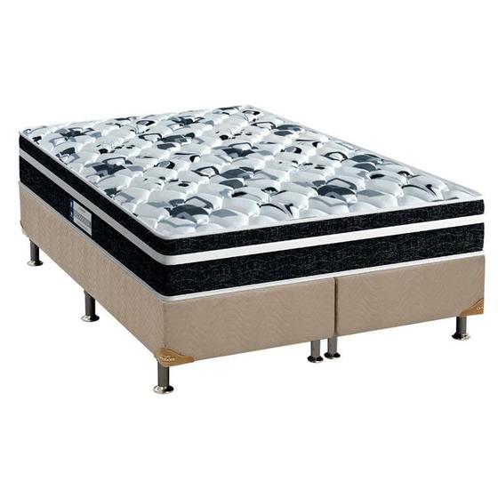 Imagem de Cama Box Queen: Colchão Anatômico Probel D45/EP ProDormir Advanced Tech2000 Plus + Base CRC Suede Clean(158x198)