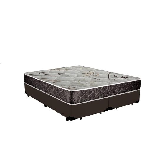 Imagem de Cama Box Queen Colchão Aylla Espuma D33 Acolchões + Box Sintético 64x158x198