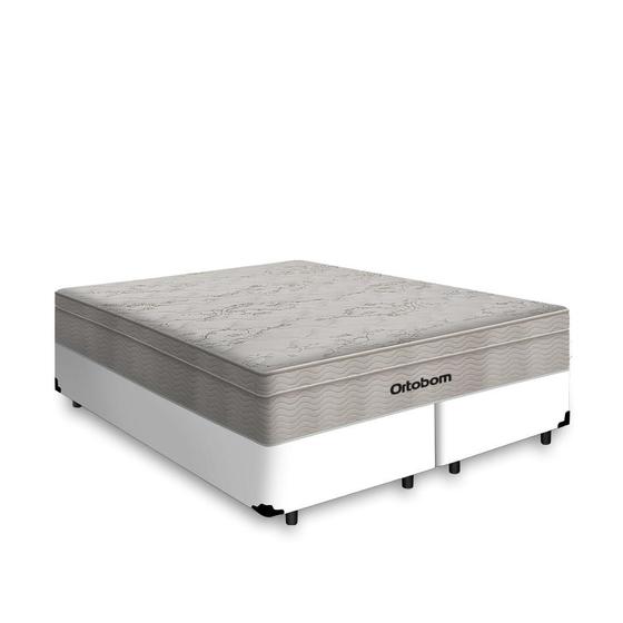 Cama Box Queen + Colchão de Molas Ensacadas Ortobom AirTech SpringPocket 158cm Menor preço em Cama Box Queen + Colchão de Molas Ensacadas Ortobom AirTech SpringPocket 158cm