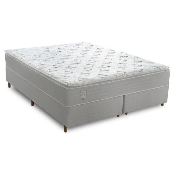 Imagem de Cama Box Queen + Colchão de Molas Pocket Umaflex Cappuccino 158x198x75cm