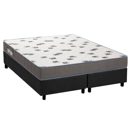 Imagem de Cama Box Queen: Colchão Espuma D33 Ortobom Light Saúde + Base CRC Suede Gray(158x198)