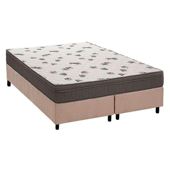 Cama Box Queen: Colchão Espuma D45 Ortobom Light + Base CRC Suede Clean(158x198) Menor preço em Cama Box Queen: Colchão Espuma D45 Ortobom Light + Base CRC Suede Clean(158x198)