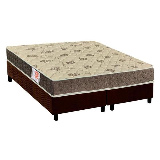 Imagem de Cama Box Queen: Colchão Espuma Orthoflex D33 Comfortpedic Line + Base CRC Suede Brown(158x198)