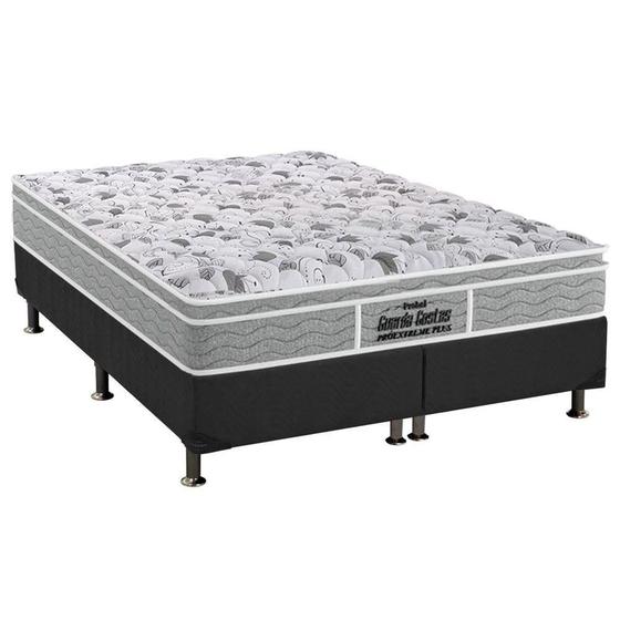 Imagem de Cama Box Queen: Colchão Espuma Probel D45/EP Guarda Costas Próextreme Plus + Base CRC Suede Gray(158x198)