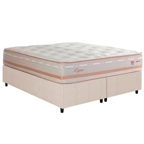 Imagem de Cama Box Queen + Colchão Herval Lyon Molas Maxspring 158x198x71