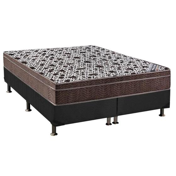 Imagem de Cama Box Queen: Colchão Molas Ensacadas Ortobom SuperPocket Physical + Base CRC Suede Cinza(158x198)