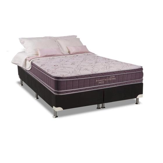 Cama Box Queen: Colchão Molas Kappesberg MasterPocket Ensacadas Inverno Verão + Base CRC Suede Black(158x198) Menor preço em Cama Box Queen: Colchão Molas Kappesberg MasterPocket Ensacadas Inverno Verão + Base CRC Suede Black(158x198)