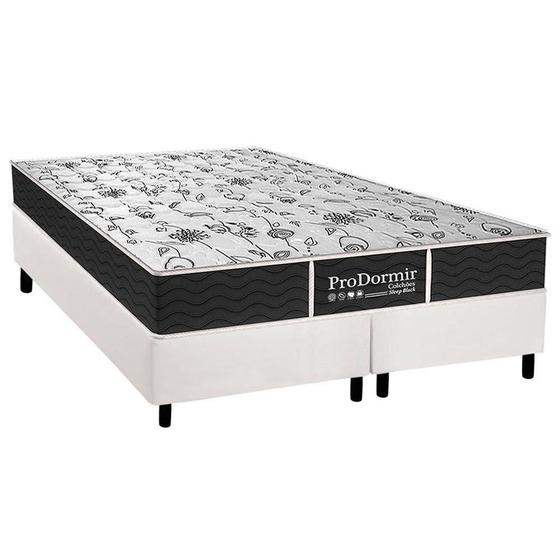 Imagem de Cama Box Queen: Colchão Molas Probel Prolastic Sleep + Base CRC Courano Branco(158x198)