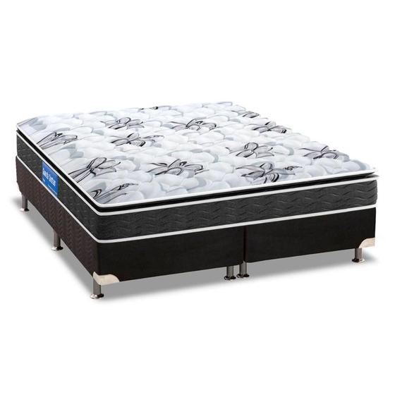 Imagem de Cama Box Queen: Colchão Ortopédico Probel Guarda Costas Extra Firme + Base CRC Suede Black(158x198)