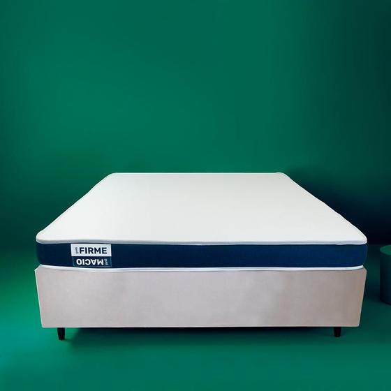 Imagem de Cama Box Queen com Colchão Guldi Duplo Plus D28 Azul e Natural