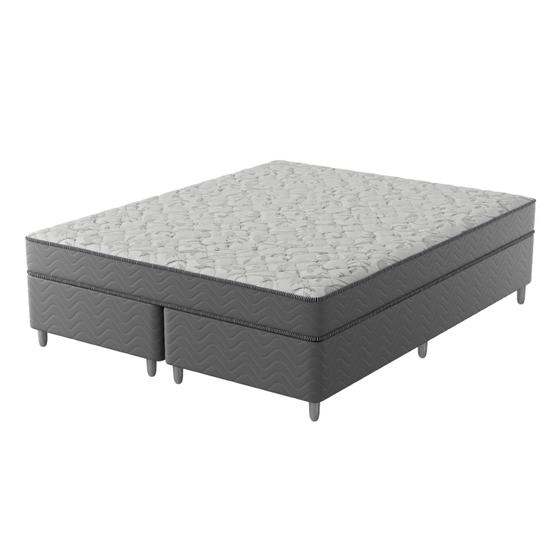 Imagem de Cama Box Queen D45 Of 1,58x198x0,42 Cinza/Branco