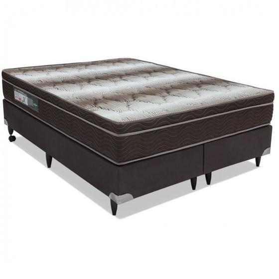 Cama Box Queen Ortobom Colchão Light Ortopédico Selado Ortobom Menor preço em Cama Box Queen Ortobom Colchão Light Ortopédico Selado Ortobom