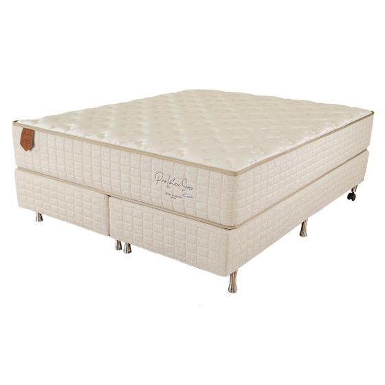 Imagem de Cama Box Queen Size (Box + Colchão) 158x198x67 Pro Látex Gel Sense Prorelax Molas Ensacadas Pillow In Turn Free - Bege