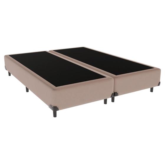 Cama Box Queen Suede Bege Menor preço em Cama Box Queen Suede Bege