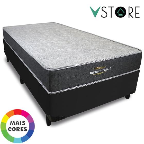 Imagem de Cama Box Solteirão + Colchão Espuma D33 Ortopédico 96x203x58cm Orthopedic l Várias Cores V-Store