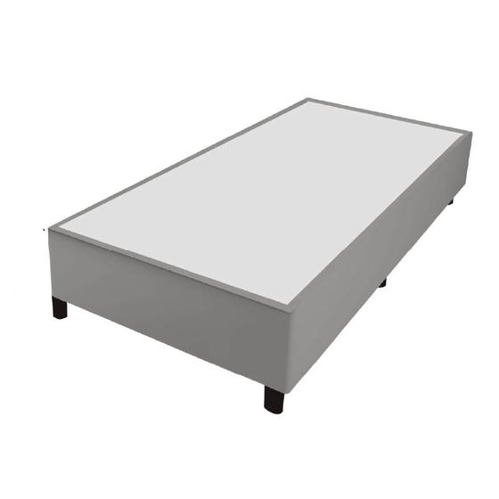 Imagem de Cama Box Solteiro 0,88m com 38cm de Altura Suede Prince Cinza