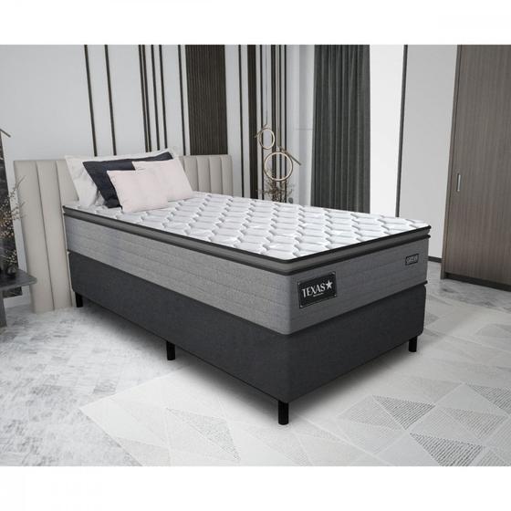 Imagem de Cama Box Solteiro 88cm Molas EnsacadasTexas Gazin