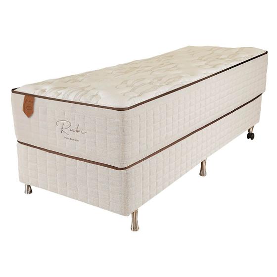 Imagem de Cama Box Solteiro (box + Colchão) 88x188x73 Rubi Prorelax Pillow In Turn Free - Bege