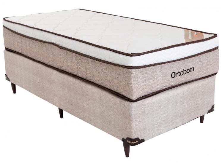 Cama Box Solteiro (Box + Colchão) Ortobom - de Mola 61cm de Altura New Ortotech Imagem de Cama Box Solteiro (Box + Colchão) Ortobom