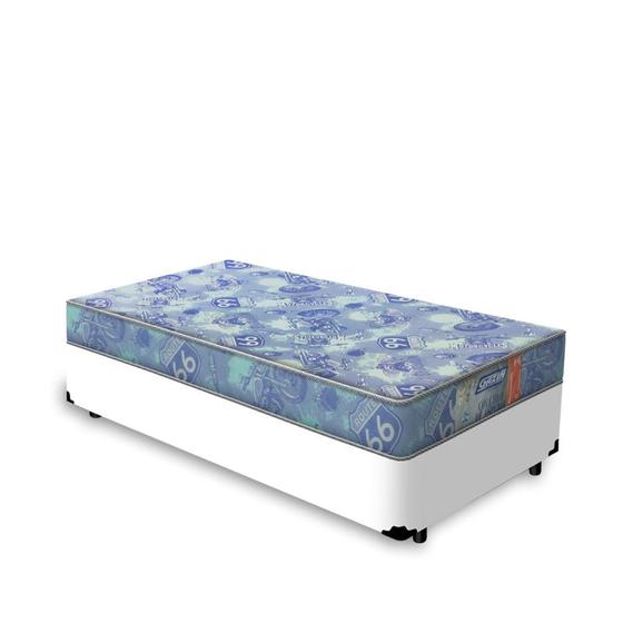 Imagem de Cama Box Solteiro Branca + Colchão de Espuma D20 - Gazin - Supreme 78x188x37cm