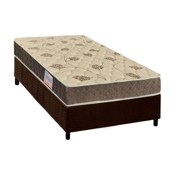 Imagem de Cama Box Solteiro: Colchão Anatômico Orthoflex D33/EP Matera + Base CRC Suede Brown(88x188)